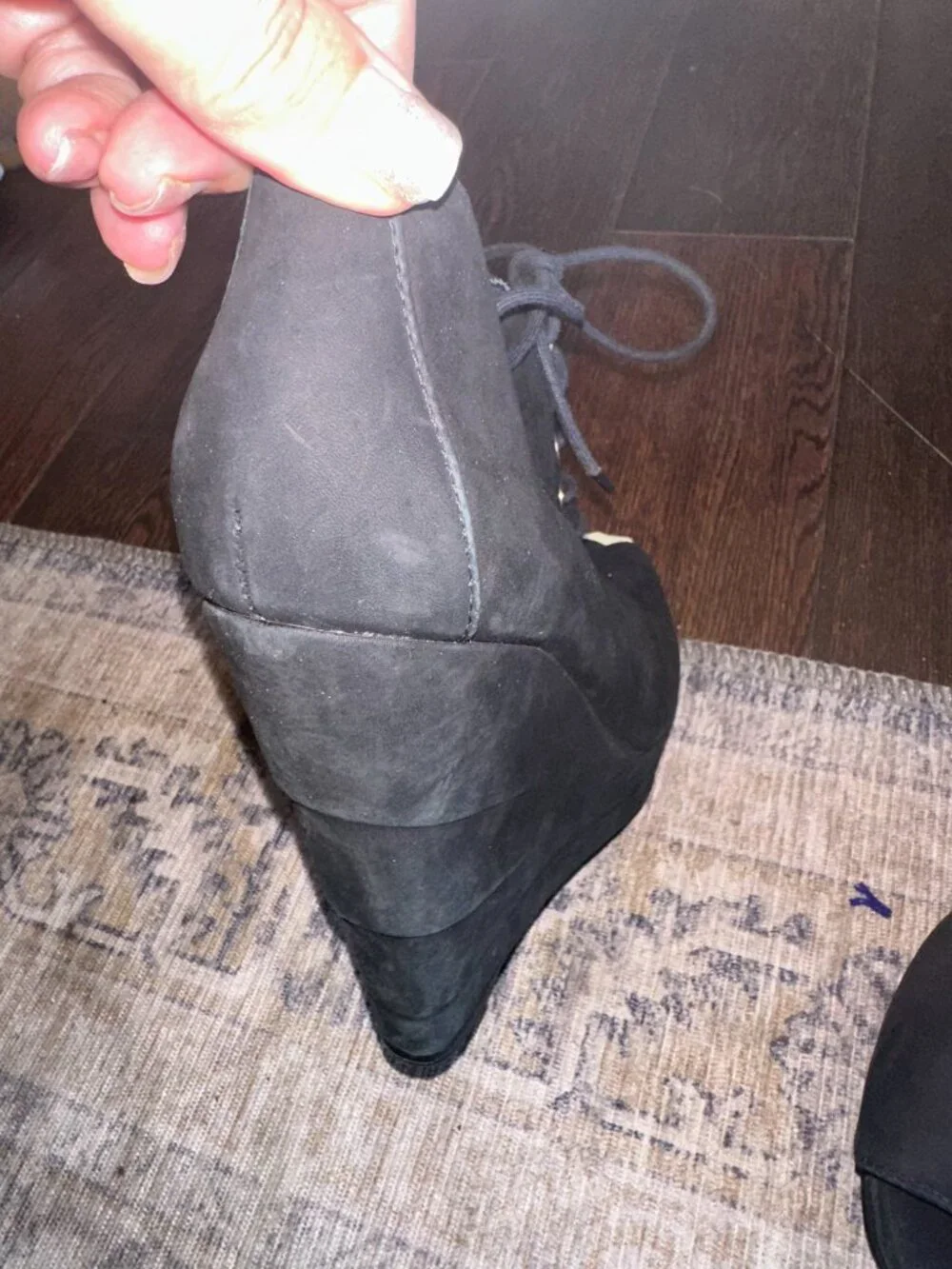 Diane von Furstenberg  Peep Toe Wedge Booties